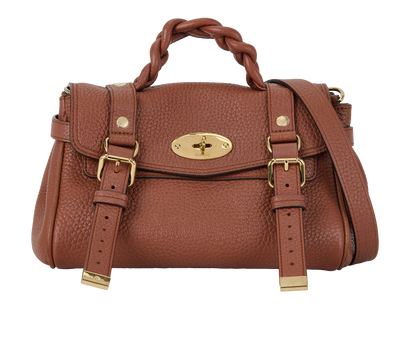 Mini Alexa, &pound;450, Handbags, Brown, Leather, Front view